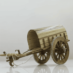 Traditional Handcrafted Bullock Cart With Shade – A Unique Decorative Piece