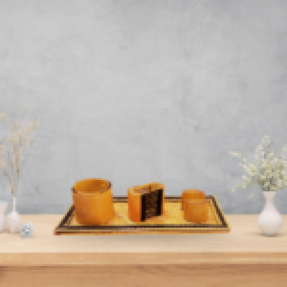 Professional Desk Organizer Executive Bamboo Pen Stand And Card Holder