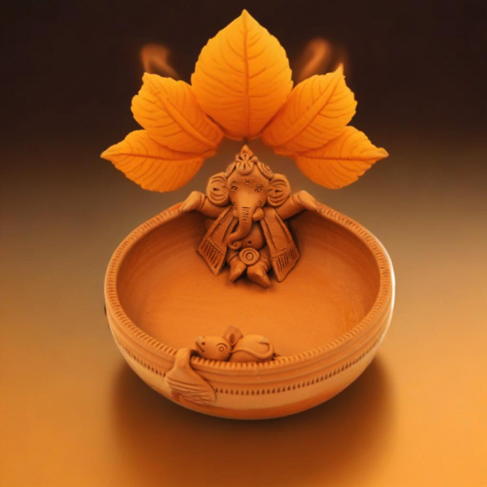 Terracotta Ganesha Flower Urli For Pooja And Home Decor| Festive Decor Product| Ganesh Chaturthi