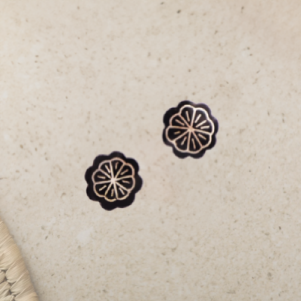 Classic Bidri Crafted Studs