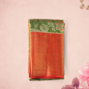 Festive Bridal Wear Golden Yellow Tangerine Silk Saree | Silk Saree For Grand Occasions