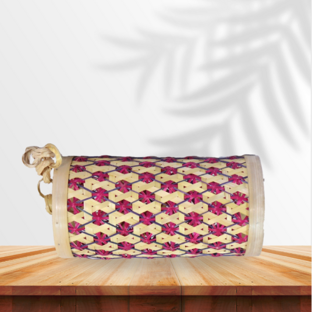 Stylish Pink Bamboo Lamp Cover