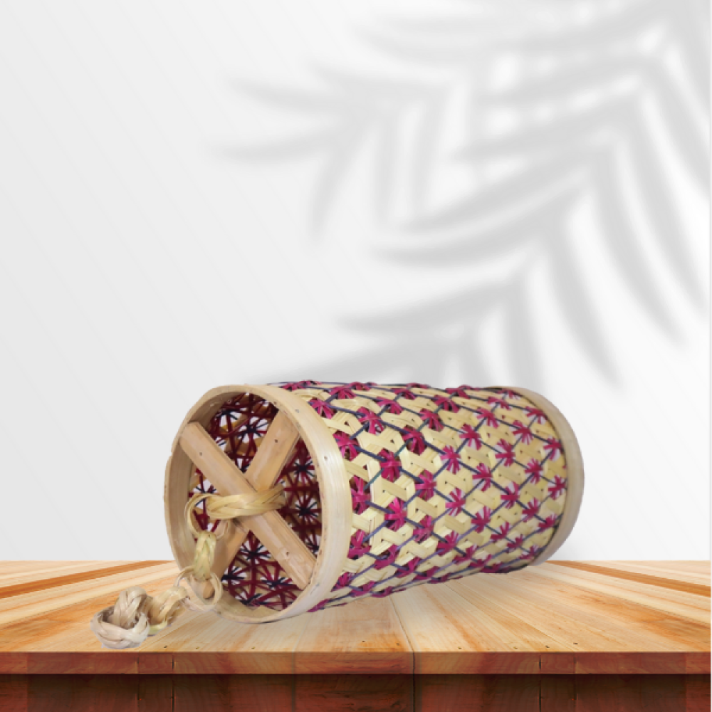 Stylish Pink Bamboo Lamp Cover