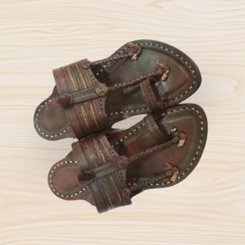 Authentic Brown Kolhapuri Ethnic Footwear